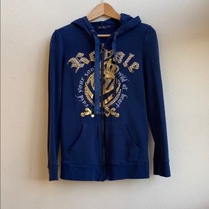 🛍2 for $22 Seven7 Navy Zipped Hoodie Size M